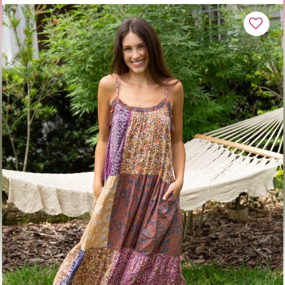 NATURAL LIFE floral patchwork dress